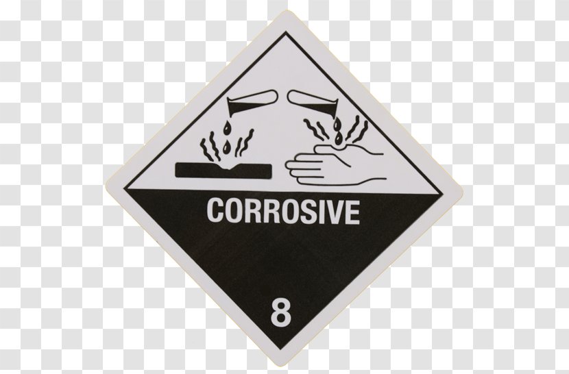 HAZMAT Class 8 Corrosive Substances Dangerous Goods 9 Miscellaneous Label - Triangle - Diamond Transparent PNG