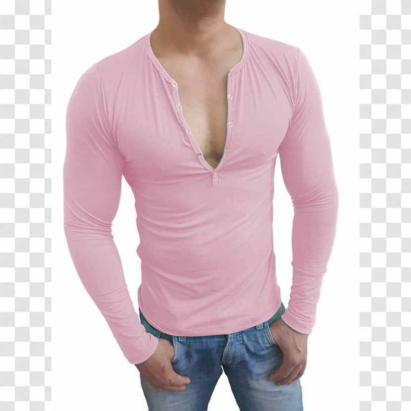 T-shirt Sleeve Button Henley Shirt - Blouse Transparent PNG