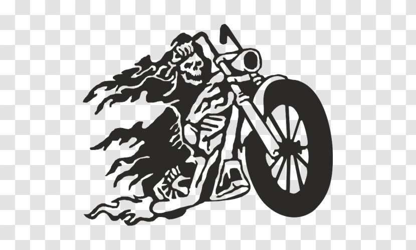 Death Motorcycle Helmets Decal Sticker - Monochrome Photography Transparent PNG