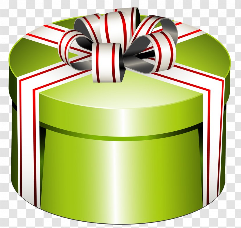 Gift Box Stock Photography Clip Art - Ribbon - Green Round Present With Bow Clipart Transparent PNG