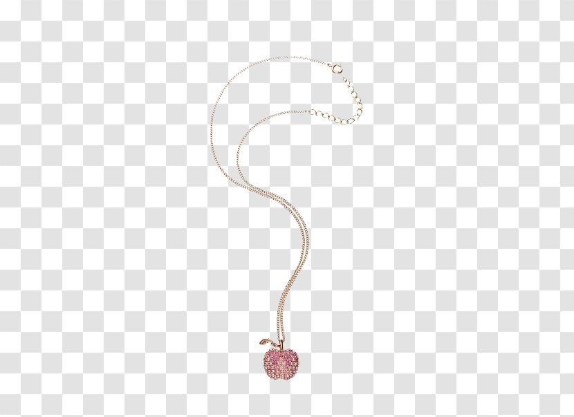 Necklace Jewellery Human Body Pattern - Apple Pendant Transparent PNG