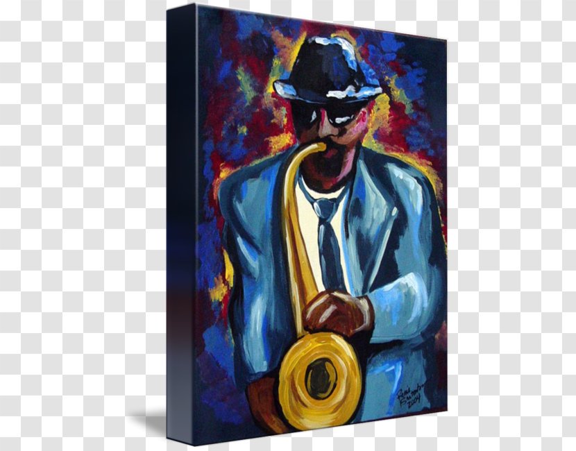 Modern Art Saxophone Trombone Painting Jazz - Heart - Player Transparent PNG