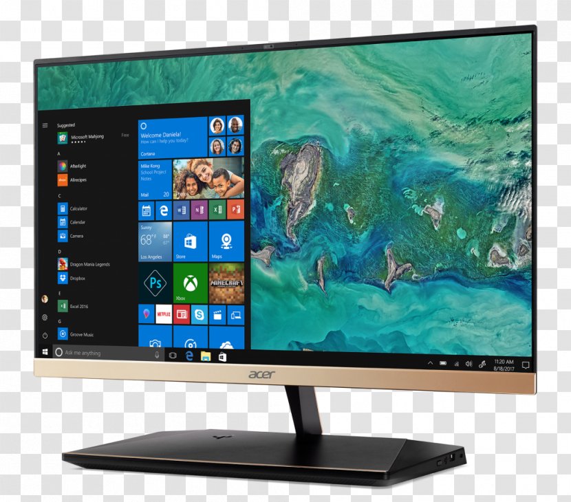 Laptop Intel Acer Aspire Desktop Computers - Flat Panel Display - Bezel Less Mobile Phone Transparent PNG