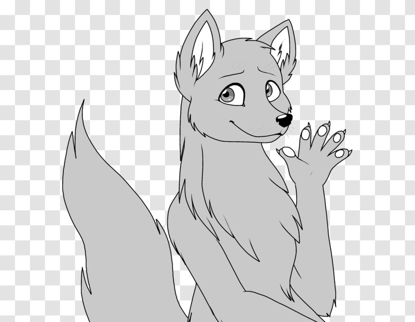 Whiskers Furry Fandom Funny Animal Cartoon Cat - Line Art Transparent PNG