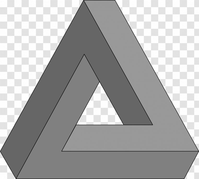 Penrose Triangle Optical Illusion Geometry - Number Transparent PNG