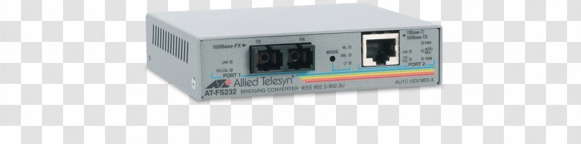 Allied Telesis AT FS232/2 Fibre Media Converter - Technology - RJ-45 / SC Single-mode Fiber Optical FiberOthers Transparent PNG