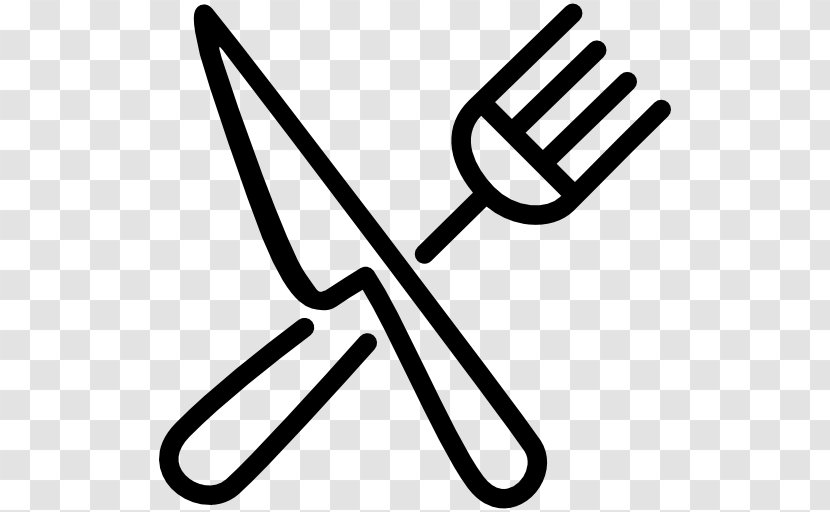 Knife Fork Spoon Cutlery - Black And White Transparent PNG