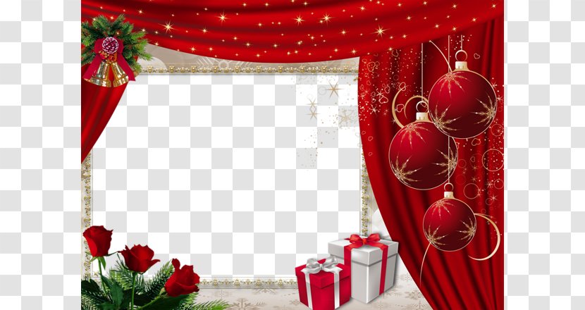 Picture Frames Christmas Molding - Flower - Red Decoration Box Transparent PNG