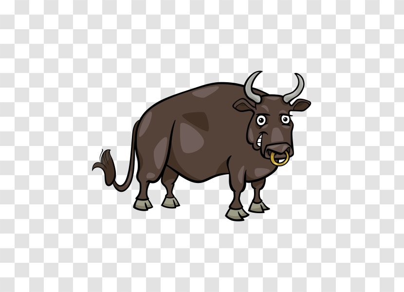 Horn Cartoon Bovine Snout Wildlife - Bull - Bison Transparent PNG