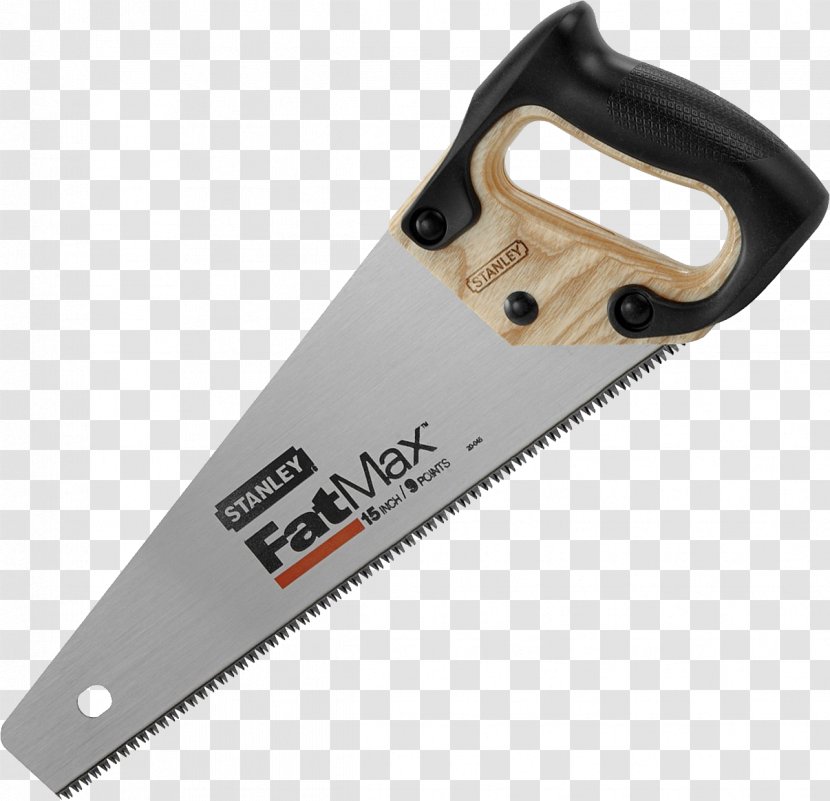 Hand Saw Stanley Tools Blade - Image Transparent PNG