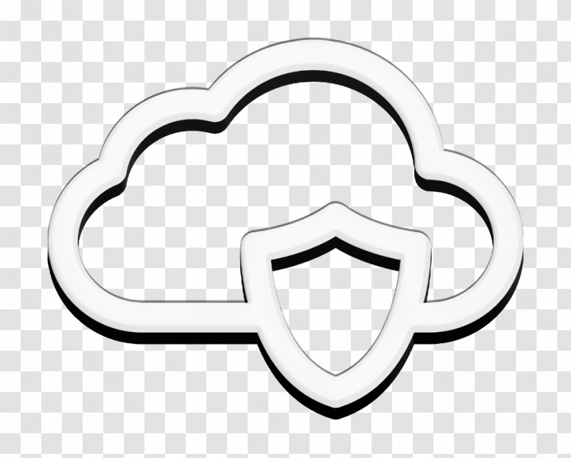 Computer Security Icon Shield Icon Protected Cloud Icon Transparent PNG