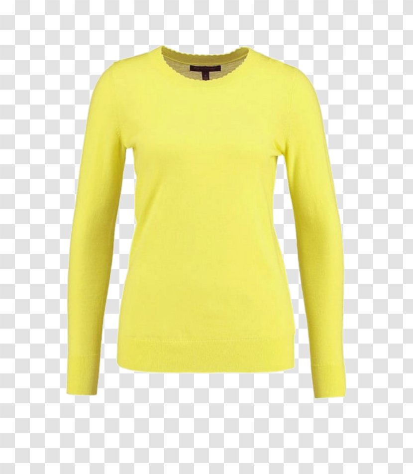 Yellow Sleeve Banana Republic Shoulder Sweater - Gul Transparent PNG