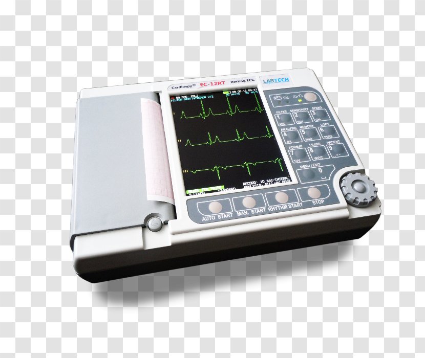 Electrocardiography Holter Monitor Cardiac Stress Test Cardiology 12-Lead ECG: The Art Of Interpretation - Qrs Complex - Ekg Machine Cliparts Transparent PNG
