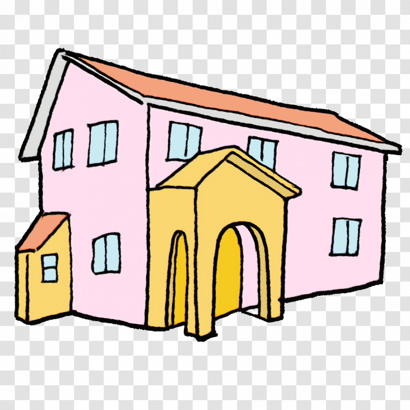 Cartoon Line Area Meter Wendy House Transparent PNG