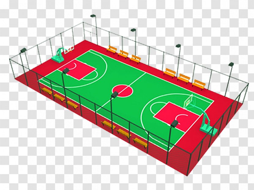 Basketball Court Gratis - Structure - Red Field Transparent PNG