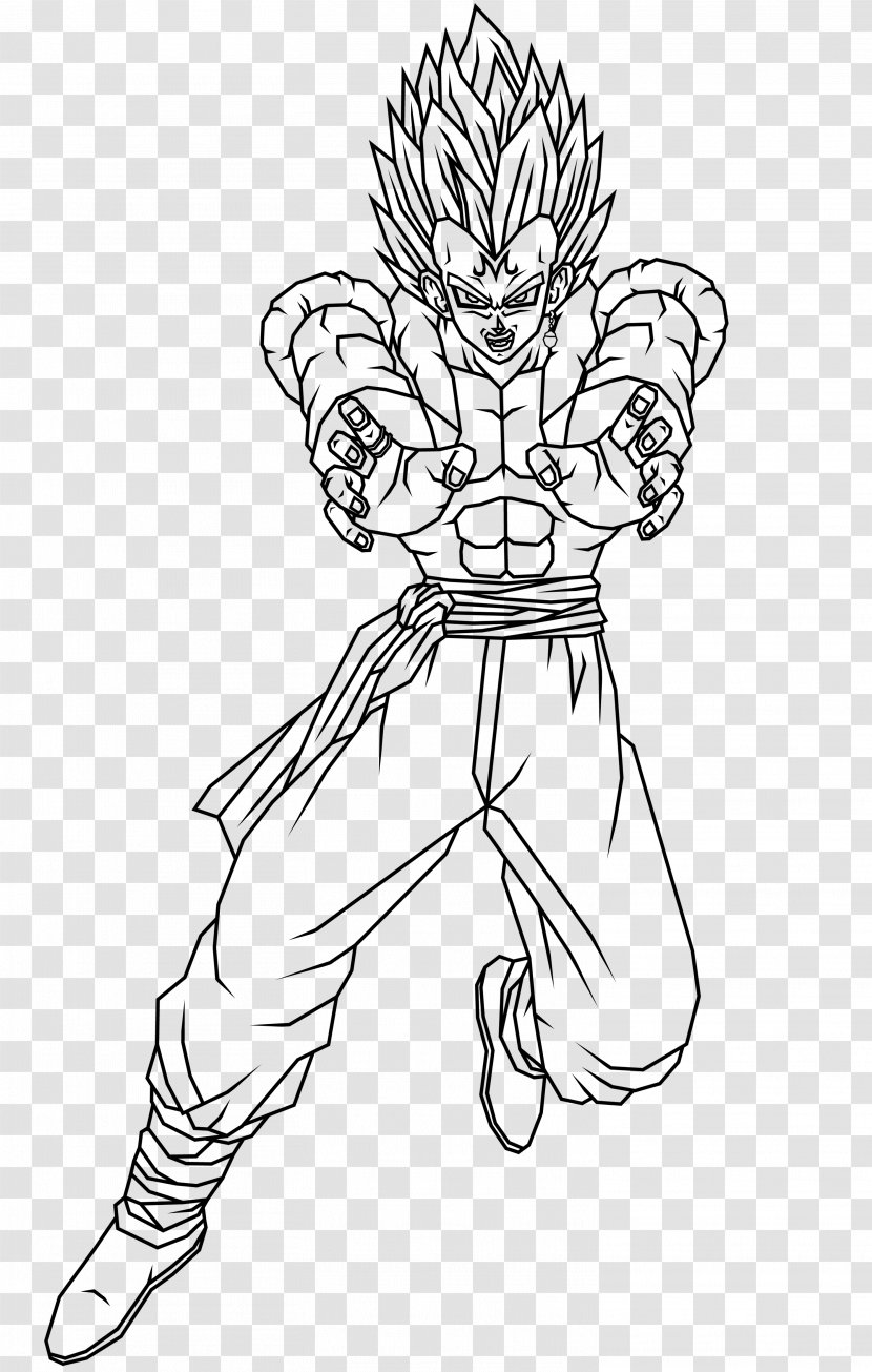 Majin Buu Goku Gogeta Vegeta Line Art - Arm Transparent PNG