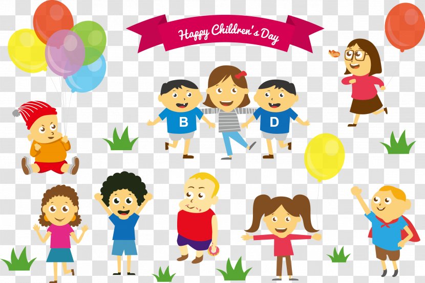 Childrens Drawing Day Clip Art - Vector Happy Childhood Transparent PNG