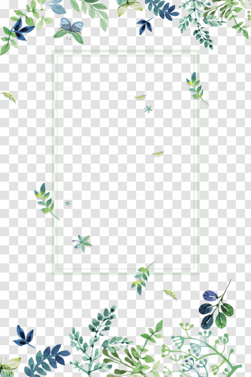 Green - Flora - Small Fresh Flowers Border Texture Transparent PNG