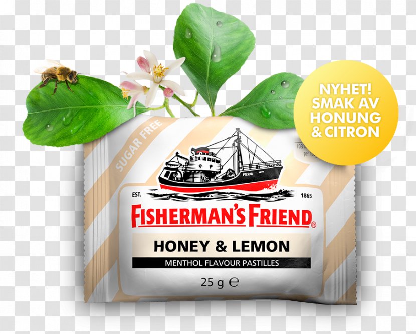 Fisherman's Friend Throat Lozenge Tablet Menthol Lockets - Lemon Transparent PNG