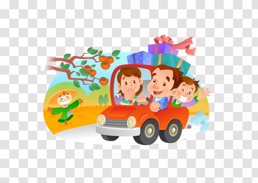 Travel By Car, A Person Vector - Cartoon - Raster Graphics Transparent PNG