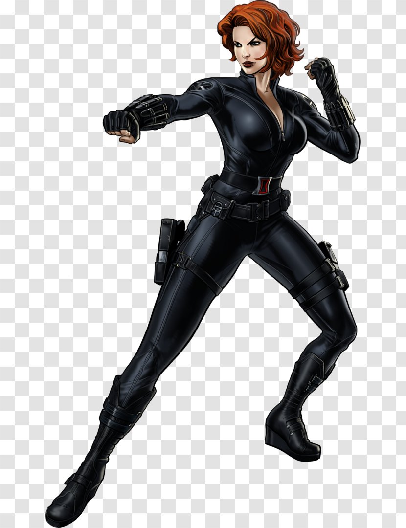 Black Widow Marvel: Avengers Alliance Falcon Carol Danvers Clint Barton - Cartoon Transparent PNG
