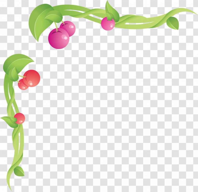 Leaf Vecteur - Small Red Berries Leaves Decorative Frame Vector Transparent PNG