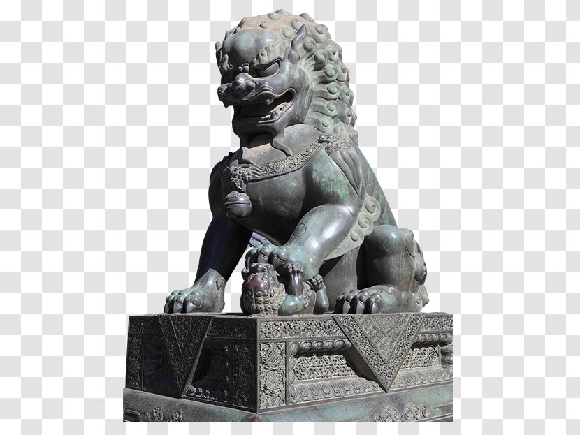 Shishi, Fujian Chinese Guardian Lions Stone Sculpture - Bronze Transparent PNG