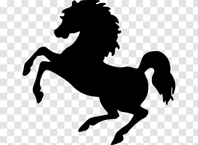 Horse Rearing Equestrian Clip Art - Black And White - Unicorn Head Transparent PNG
