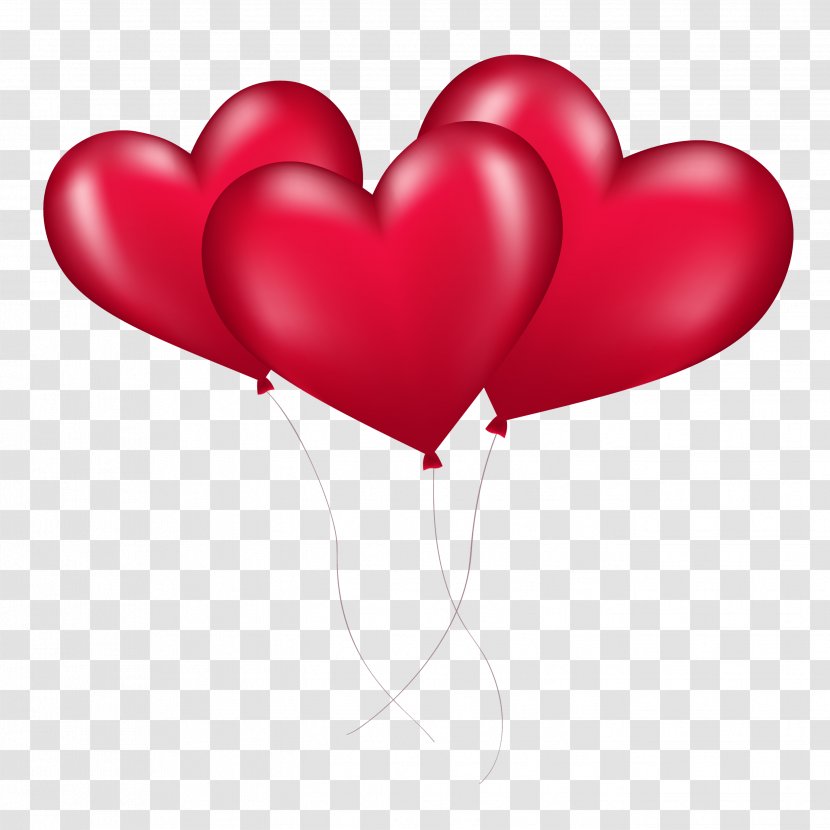 Heart Valentines Day Balloon - Watercolor - Red Transparent PNG