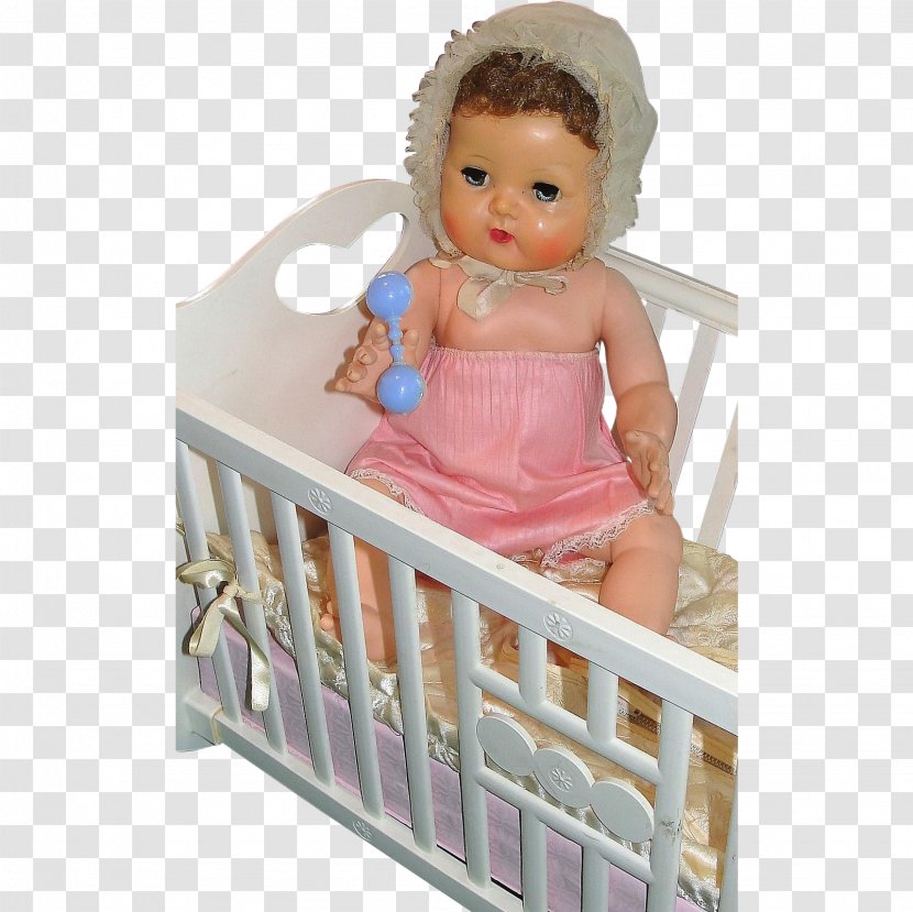 Cots Infant Tiny Tears Doll 1950s - Bed Transparent PNG