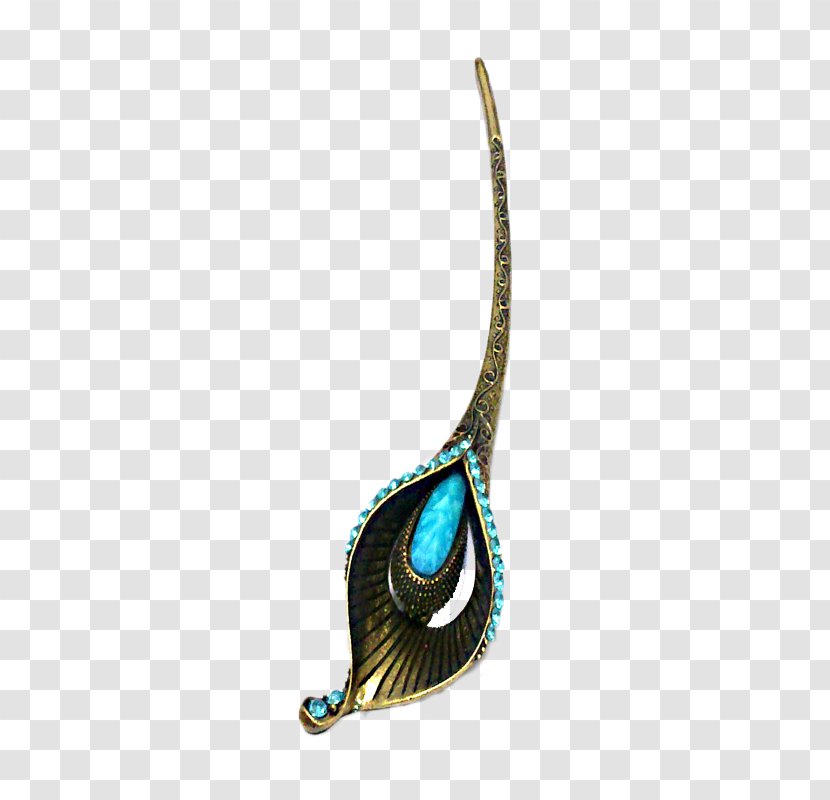 Peafowl Hairpin Blue Peacock - Diamond Retro Transparent PNG