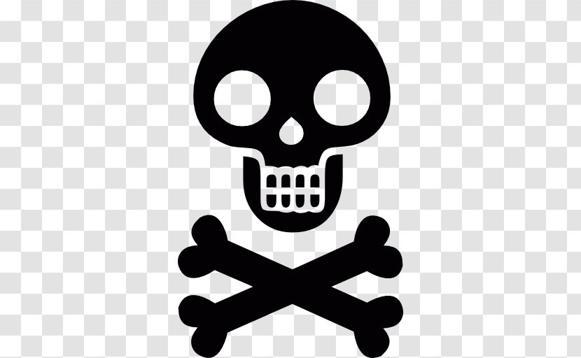 Jolly Roger - Black And White - Human Skull Symbolism Transparent PNG