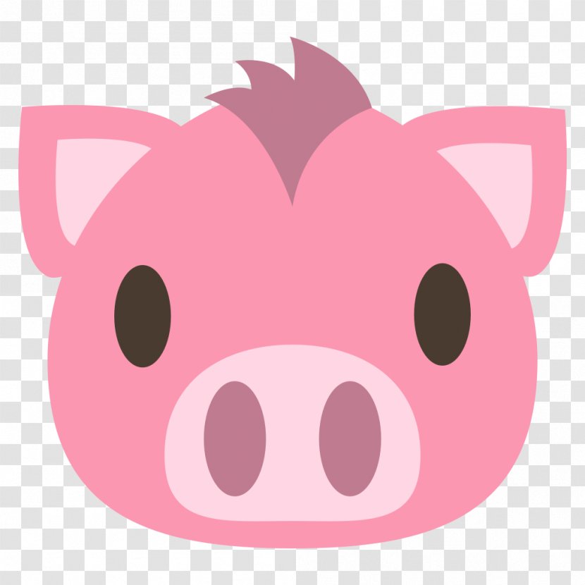 Pig Emoji Sticker Kiss SMS - Emoticon Transparent PNG