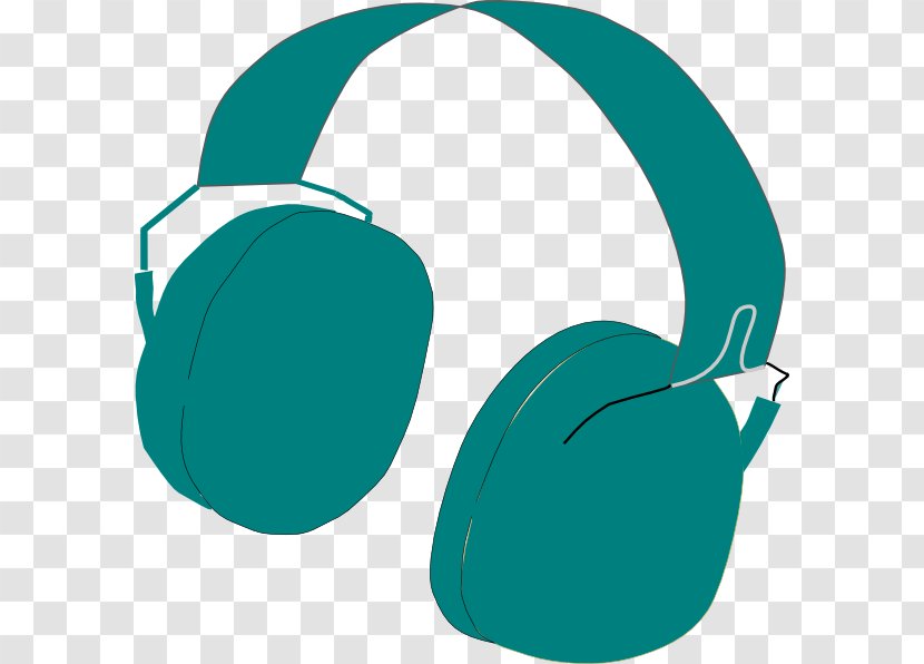 Audio Headphones Teal - Microsoft Azure - Cartoon Transparent PNG