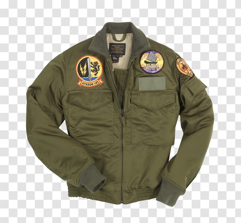 Flight Jacket MA-1 Bomber Leather Alpha Industries - Outerwear - Bunker Gear Transparent PNG
