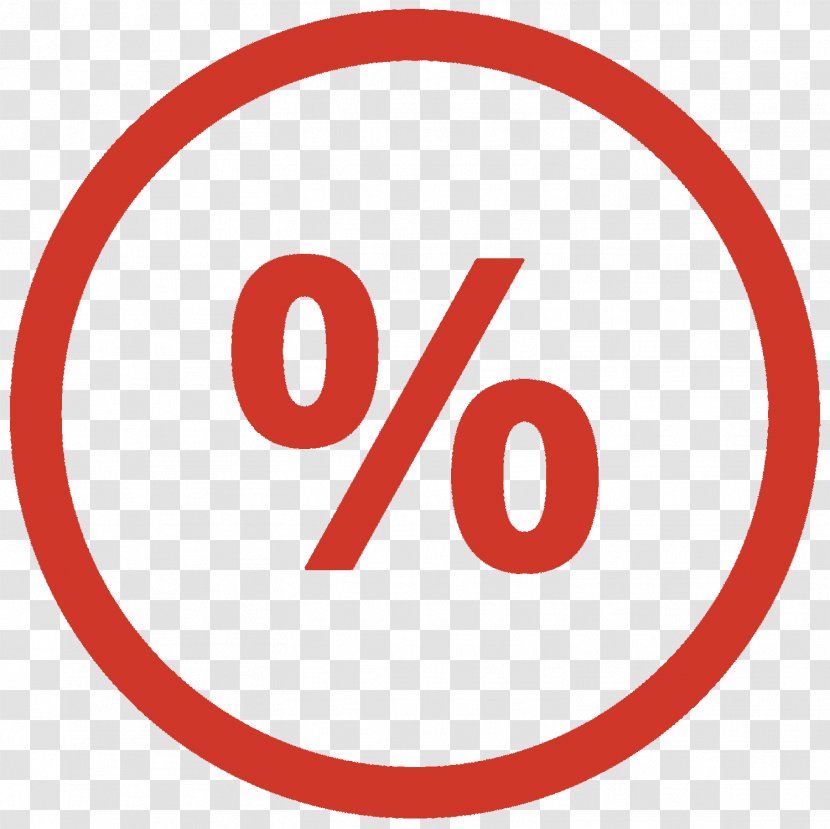 Symbol - Red - Percentage Transparent PNG