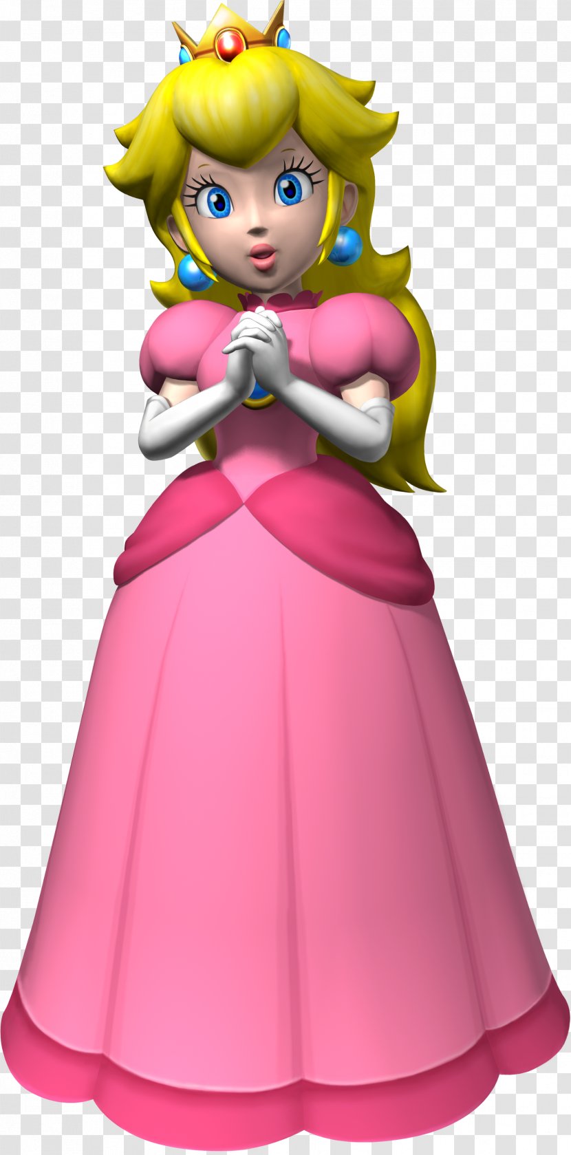 Princess Peach Super Mario Bros. New Bros Party - Magenta Transparent PNG