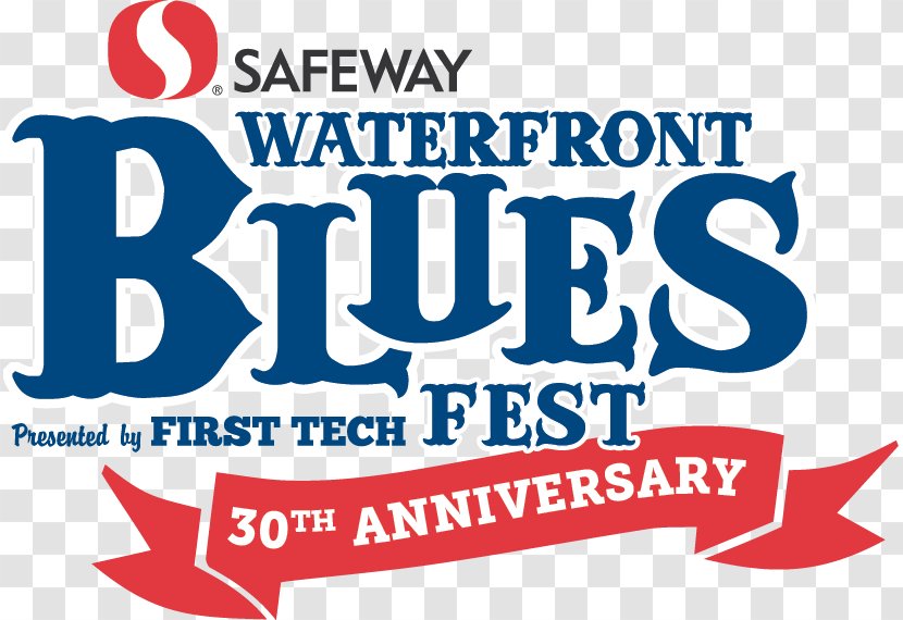Waterfront Blues Festival Portland Logo - Banner - 30th Anniversary Transparent PNG