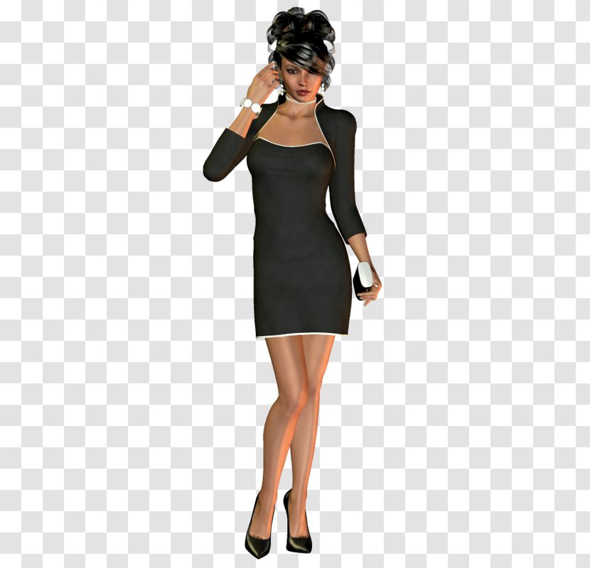 Little Black Dress Shoulder Sleeve Costume - M - Dk Transparent PNG