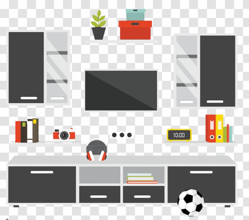 Living Room Furniture Couch Flat Design - Closet Transparent PNG