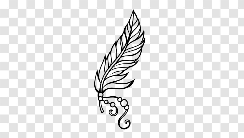 Drawing Feather Pen Coloring Book - Line Art Transparent PNG