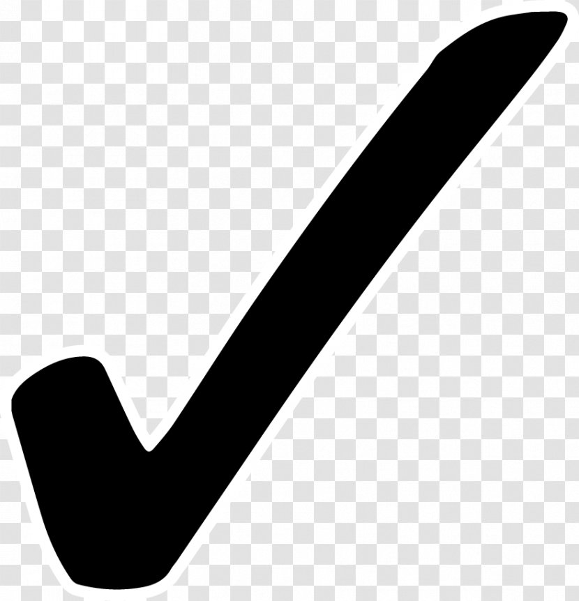 Clip Art Check Mark - Black And White - Failed Transparent PNG