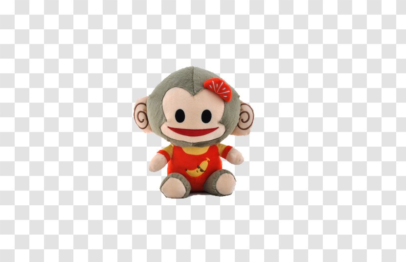 Monkey Macaque Stuffed Toy - Little Transparent PNG