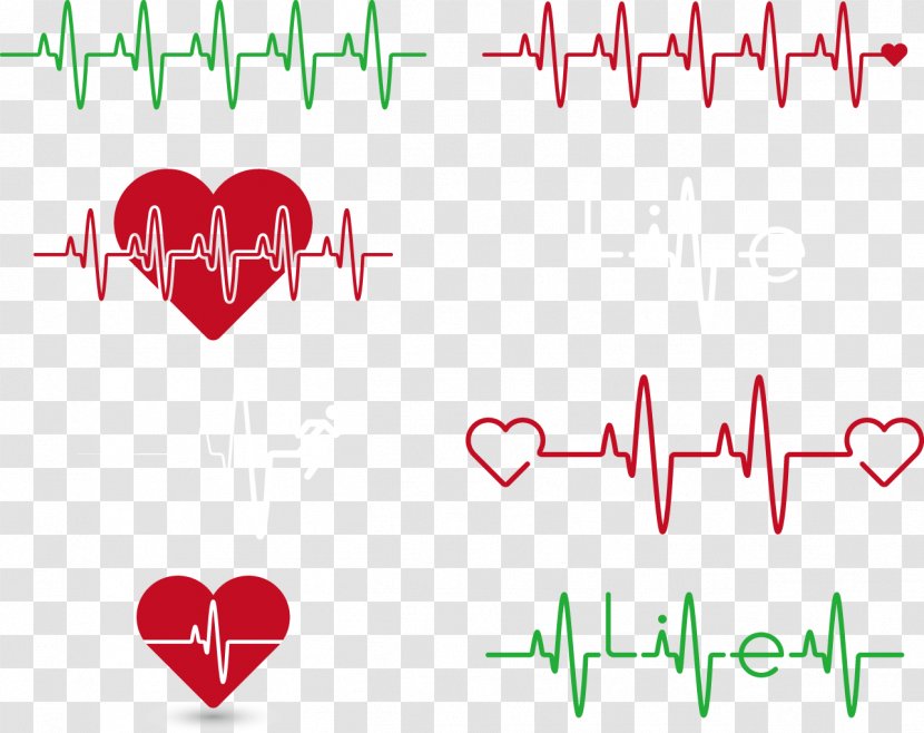 Heart Rate Electrocardiography - Flower - ECG Lines Creative Transparent PNG