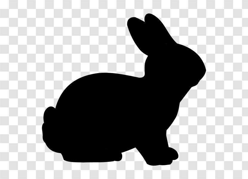 Easter Bunny Rabbit Silhouette Clip Art - Dog Like Mammal Transparent PNG