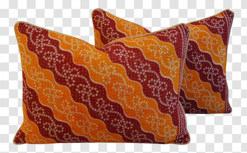 Throw Pillows Cushion Kantha Textile - Orange - Pillow Transparent PNG