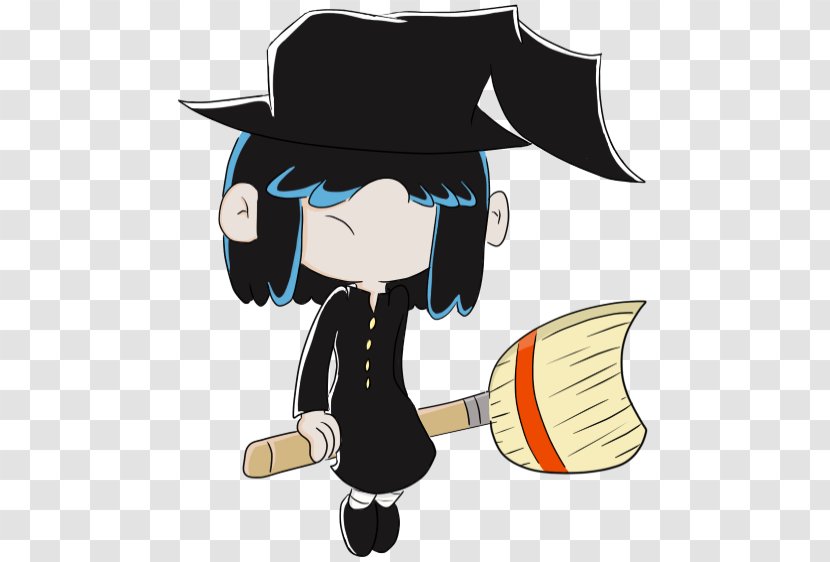 Clip Art Lucy Loud Illustration Cartoon Witchcraft - House - Witch On Broom Coloring Transparent PNG
