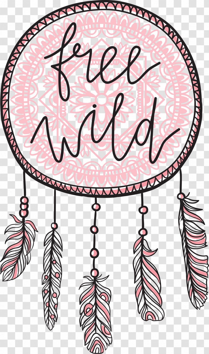 Lettering Boho-chic Royalty-free Illustration - Black Lines Pink Dream Monternet Transparent PNG