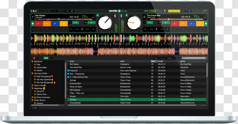 MacBook Pro Disc Jockey Scratch Live DJ Controller Computer - Silhouette - Lg Transparent PNG