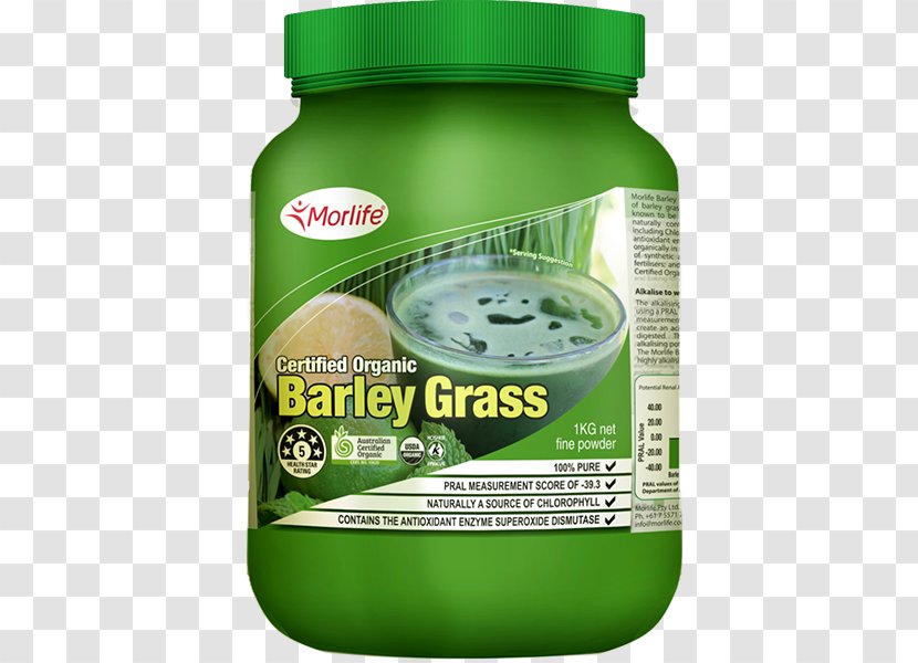 Organic Food Barley Goji Certification Morlife Alkalising Greens - Grass Transparent PNG